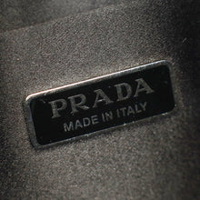 Prada Black Metal Crystal-Embellished Satin Cleo Bag