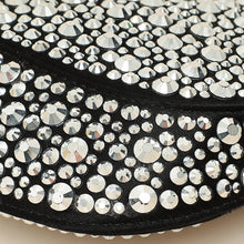 Prada Black Metal Crystal-Embellished Satin Cleo Bag