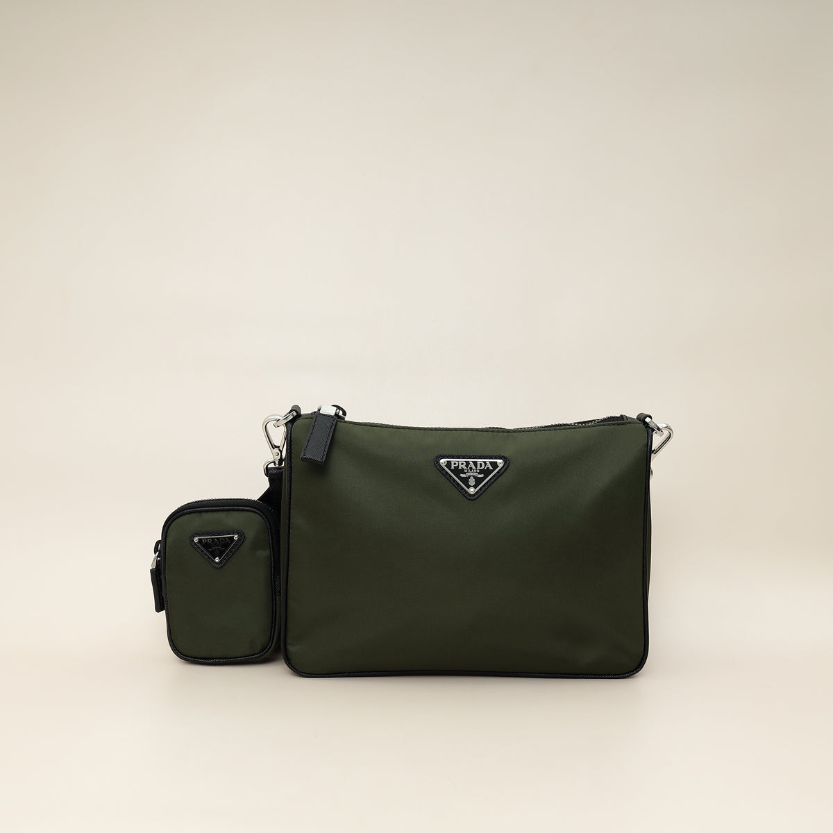 Prada Kaki Re-Nylon Shoulder Bag