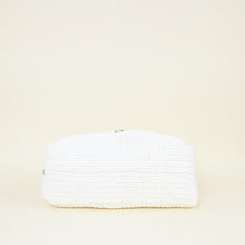 Prada Bicolor Logo Raffia Crochet Tote Bag