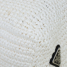 Prada Bicolor Logo Raffia Crochet Tote Bag