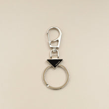 Prada Black Triangle Logo Keychain