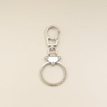 Prada Black Triangle Logo Keychain