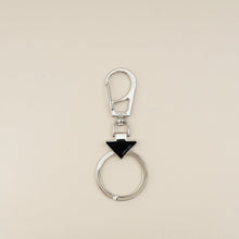 Prada Black Triangle Logo Keychain