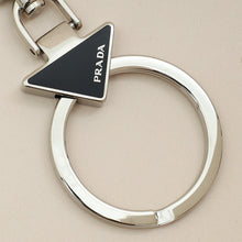 Prada Black Triangle Logo Keychain