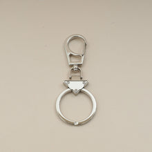 Prada Black Triangle Logo Keychain