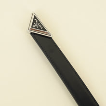 Prada Black Triangle Logo Buckle Belt 34