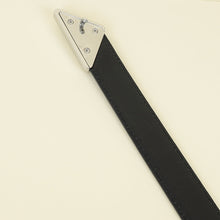 Prada Black Triangle Logo Buckle Belt 34