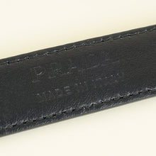 Prada Black Triangle Logo Buckle Belt 34