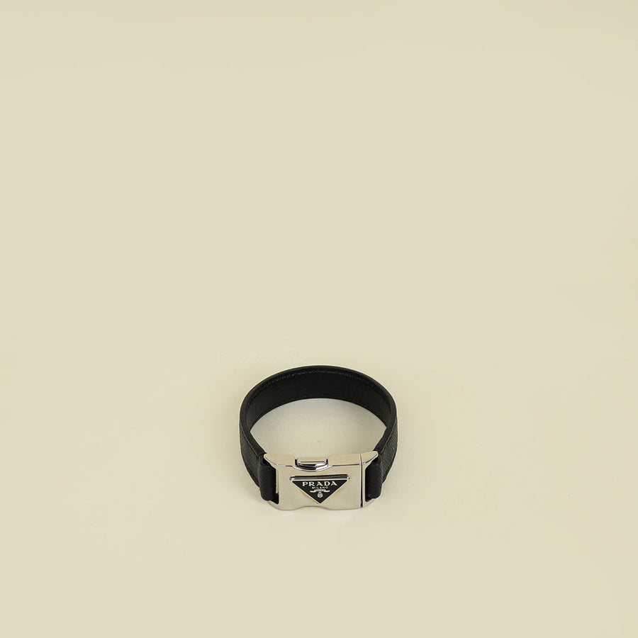 Prada Black Buckle Clasp Bracelet