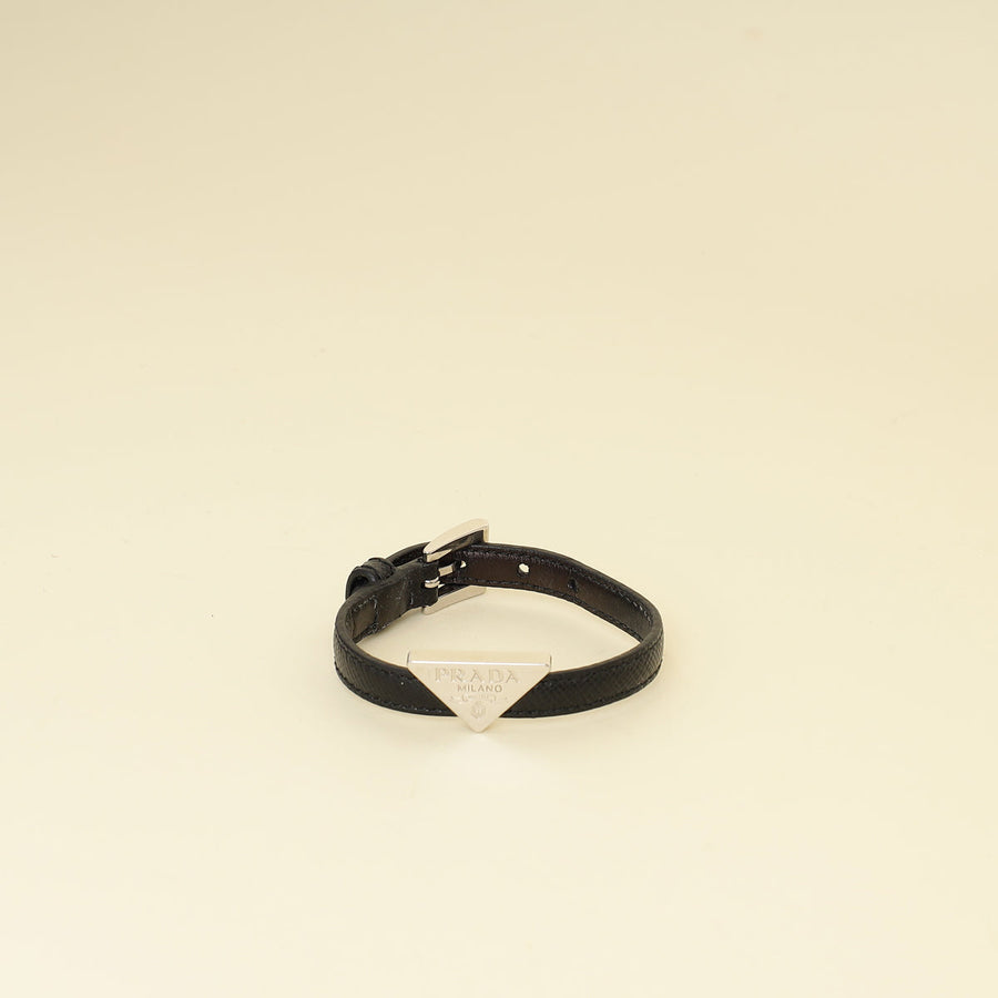 Prada Black Logo Bracelet