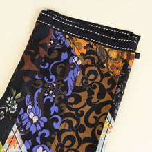 Prada Black Multicolor Printed Silk Scarf 90