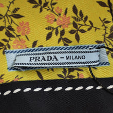 Prada Black Multicolor Printed Silk Scarf 90