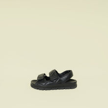 Prada Black Nappa Logo Strap Chunky Sandal 38.5