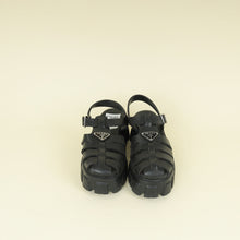 Prada Black Logo Foam Rubber Sandal 38