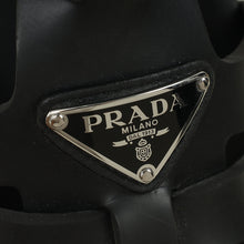Prada Black Logo Foam Rubber Sandal 38