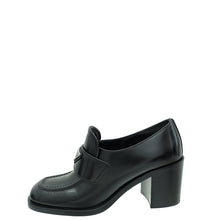 Prada Black Brushed Heeled Loafers 36.5