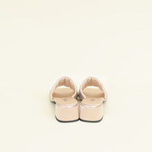 Prada Pink Nude Logo Crystal Slide Sandal 37.5