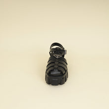 Prada Black Rubber Monolith Sandals 37