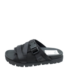 Prada Black Re-Nylon Buckle Slide Sandal 6