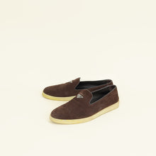 Prada Chocolate Logo Suede Loafer 10