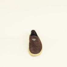 Prada Chocolate Logo Suede Loafer 10