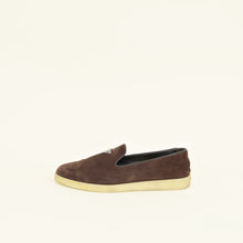 Prada Chocolate Logo Suede Loafer 10