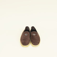 Prada Chocolate Logo Suede Loafer 10