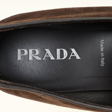 Prada Chocolate Logo Suede Loafer 10