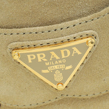 Prada Ecru Logo Suede Loafer 36