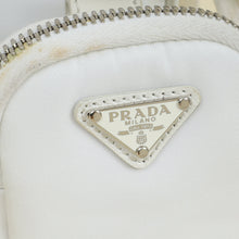 Prada White Monolith Leather and Nylon Ankle Boot 37.5