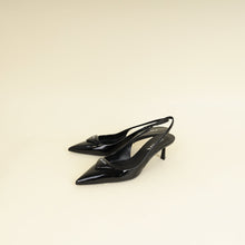 Prada Black Triangle Logo Slingback 55mm Pumps