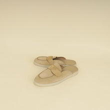 Prada Ecru Logo Suede Loafers 38