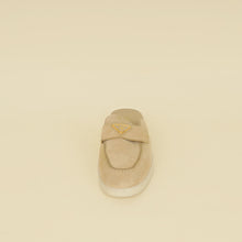 Prada Ecru Logo Suede Loafers 38