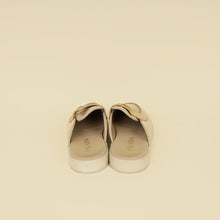 Prada Ecru Logo Suede Loafers 38