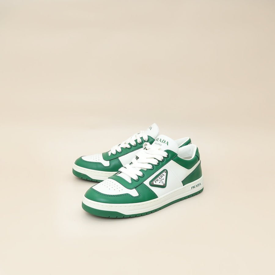 Prada Bicolor Downtown Perforated Sneakers 37.5