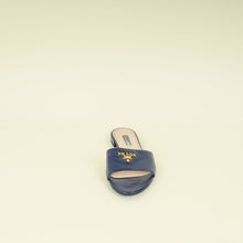 Prada Blue Logo Slide Flat Sandal 39