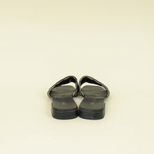 Prada Bicolor Logo Embroidered Fabric Slides Sandal 39