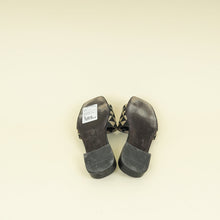 Prada Bicolor Logo Embroidered Fabric Slides Sandal 39