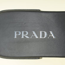 Prada Bicolor Logo Embroidered Fabric Slides Sandal 39