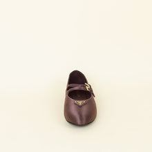 Prada Bordeaux Satin Ballerina Flats 40