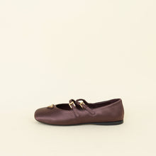 Prada Bordeaux Satin Ballerina Flats 40