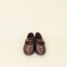 Prada Bordeaux Satin Ballerina Flats 40