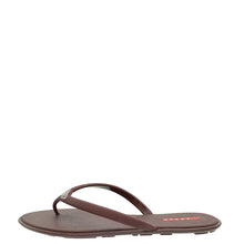 Prada Burgundy Logo Rubber Thong Sandal 41