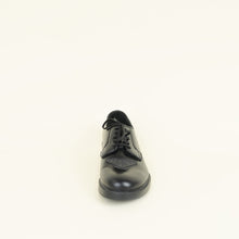 Prada Black Triangle Logo Derby Lace-Up Shoes 7