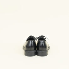 Prada Black Triangle Logo Derby Lace-Up Shoes 7
