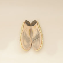Prada Bicolor Raffia Flat Ballerina 35.5