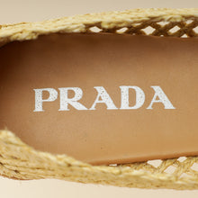 Prada Bicolor Raffia Flat Ballerina 35.5