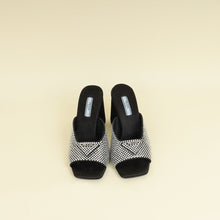 Prada Black Crystal Embellished Sandals 36.5