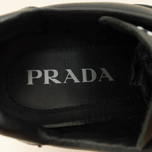 Prada Black Vitello Soft Logo Lace Up Sneakers 36.5